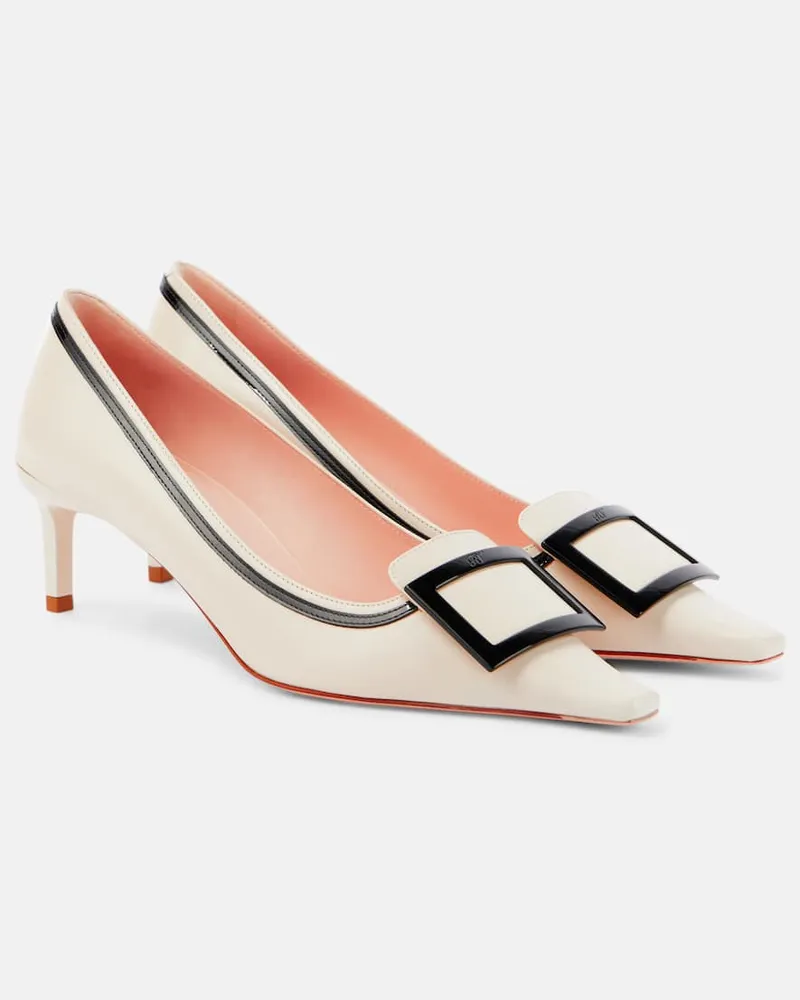 Roger Vivier Pumps Viv’ Canard 55 aus Leder Weiß