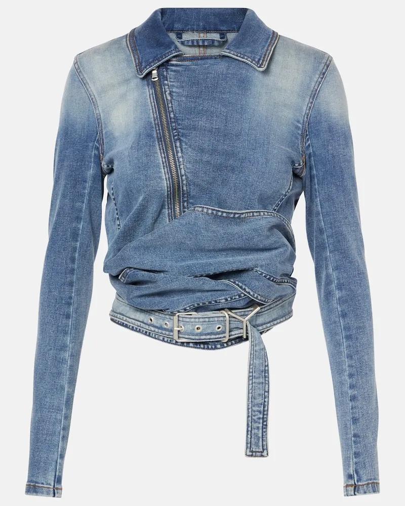 Y/PROJECT Top aus Denim Blau