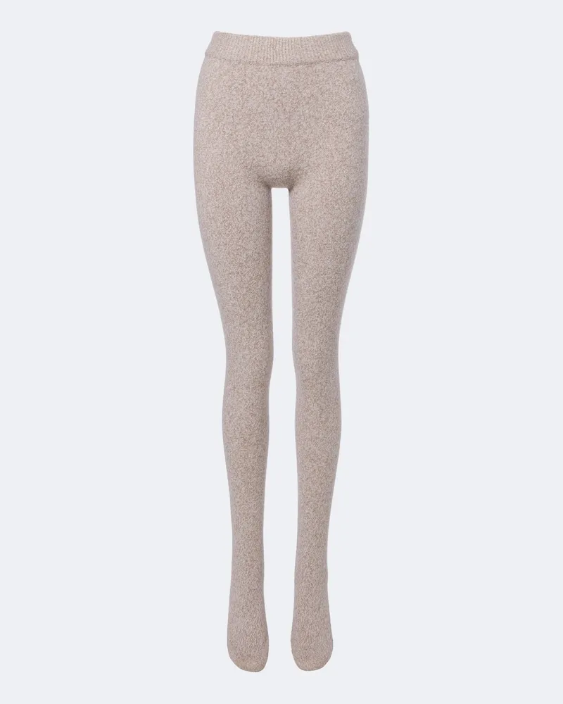 Magda Butrym Strumpfhose aus einem Wollgemisch Beige