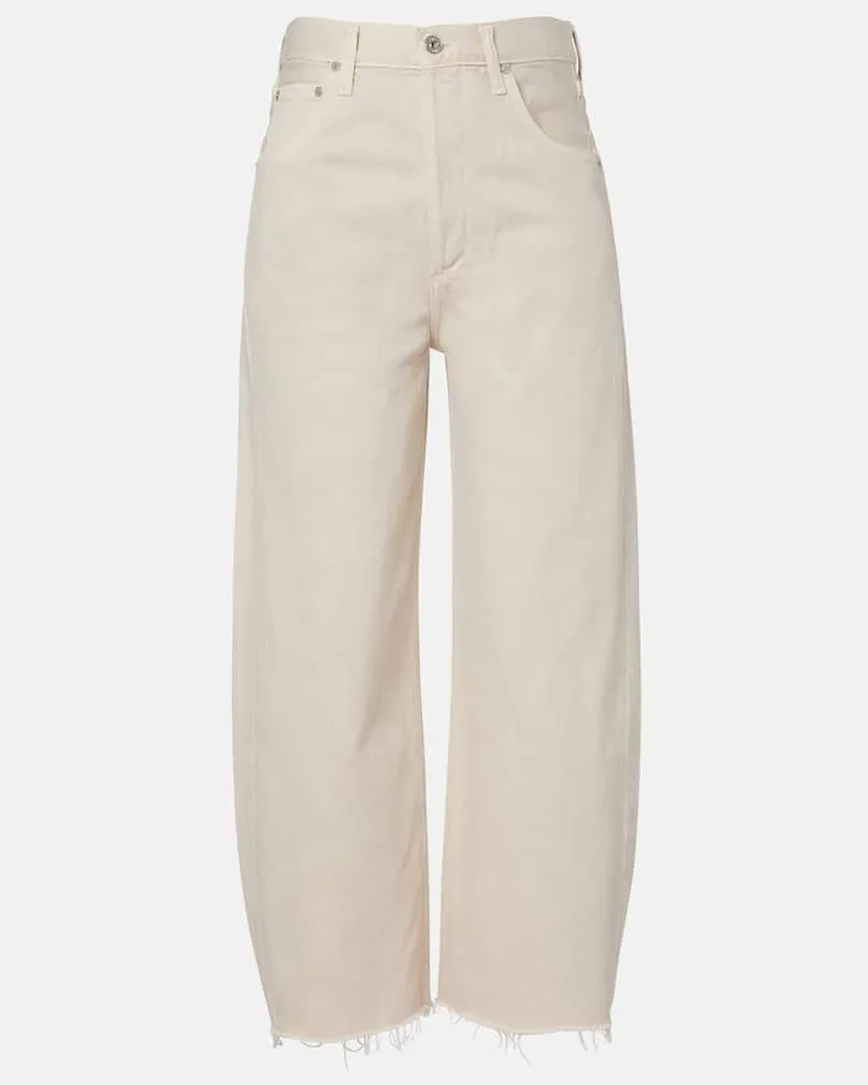 Citizens of humanity Wide-Leg Jeans Ayla aus Baumwoll-Twill Weiß