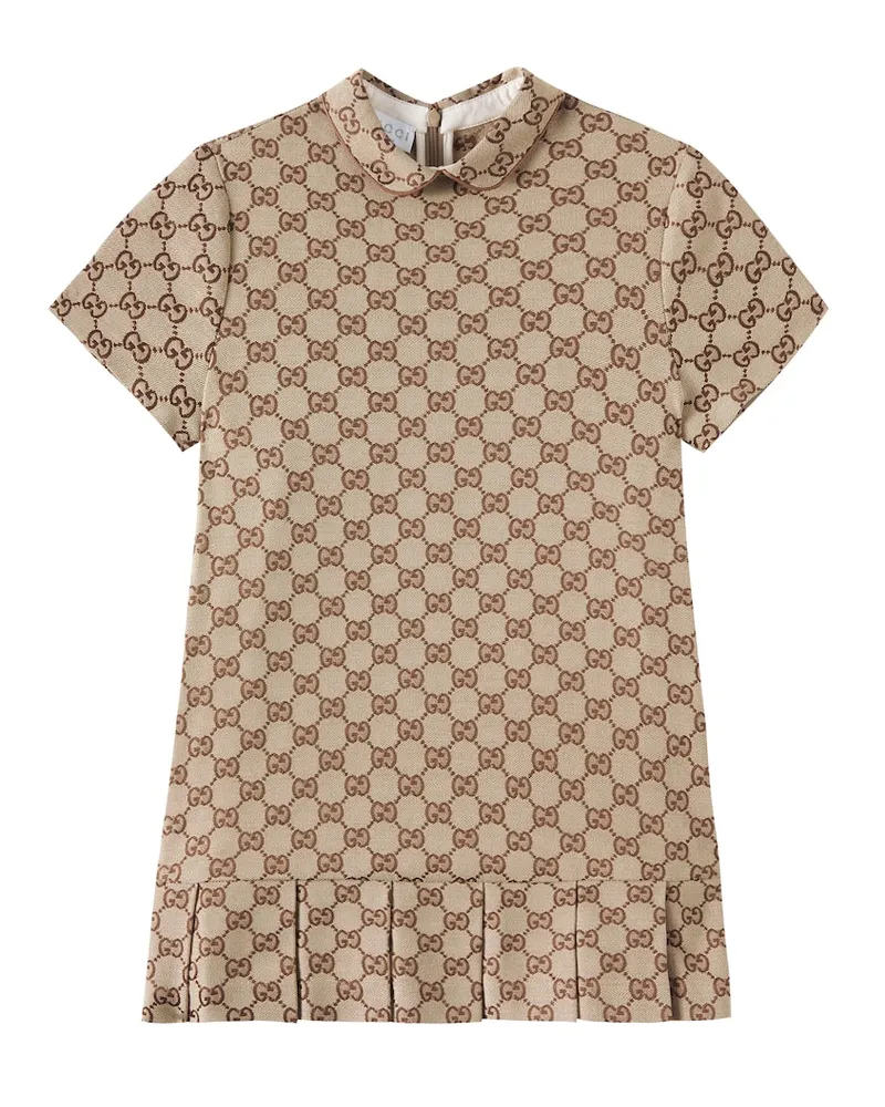 Gucci Kleid GG aus Canvas Beige