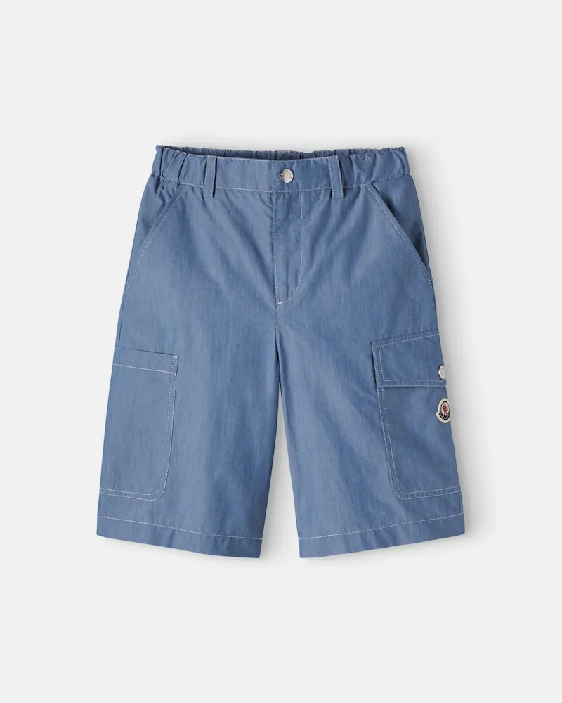 Moncler Bermuda-Shorts aus einem Baumwollgemisch Blau