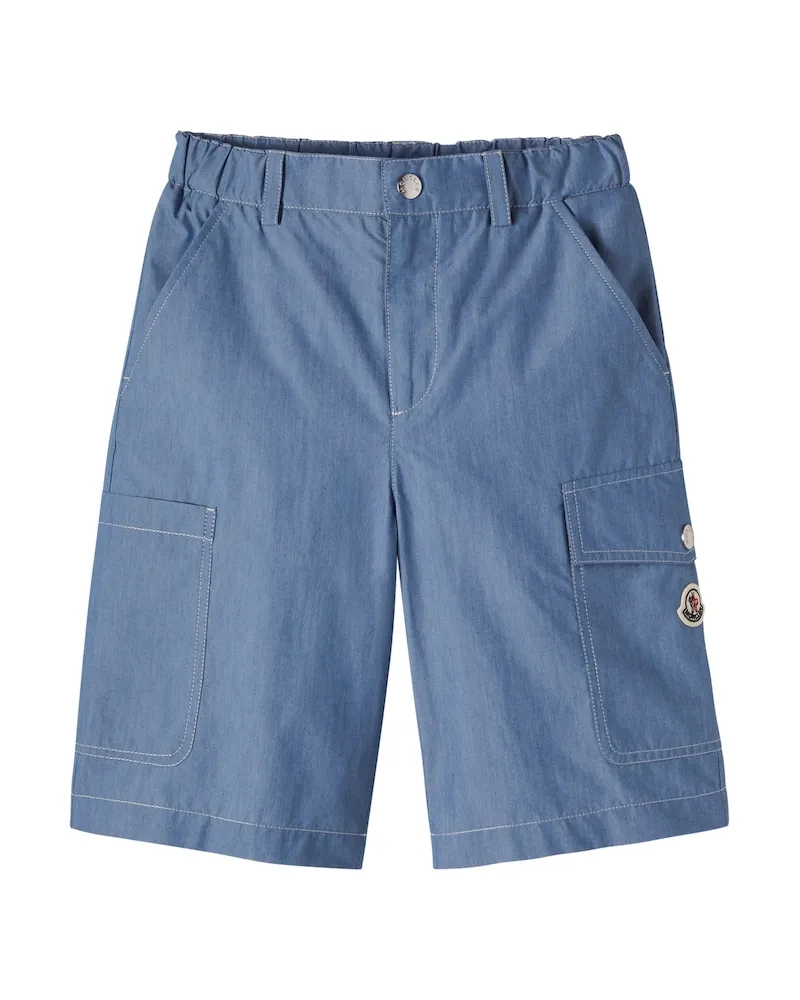 Moncler Bermuda-Shorts aus einem Baumwollgemisch Blau