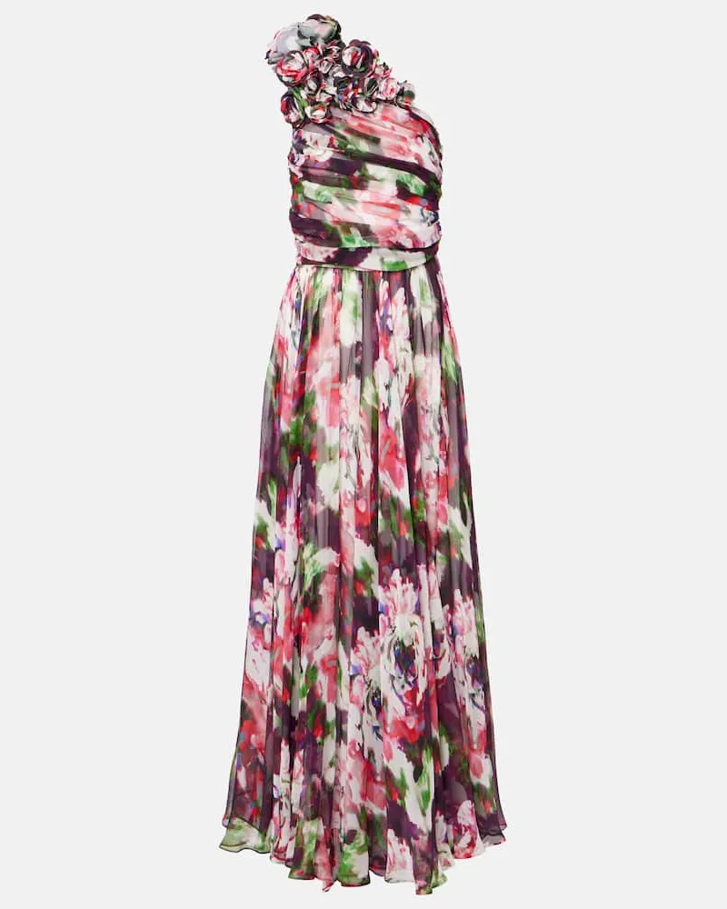 COSTARELLOS Robe Jera aus Seiden-Georgette Multicolor