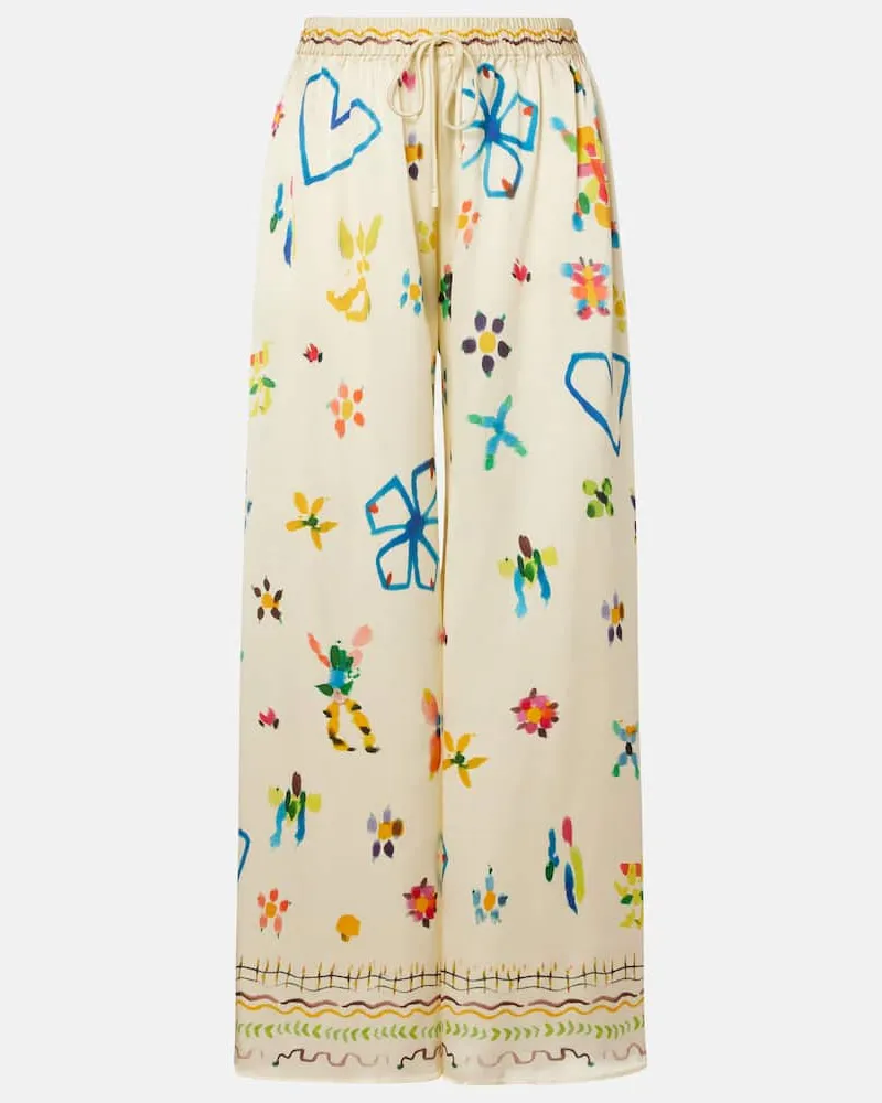ALEMAIS Alémais Palazzo-Hose Sidi aus Seide Multicolor