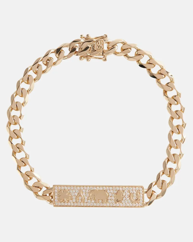 Sydney Evan Armband Luck aus 14kt Gelbgold mit Diamanten Gold