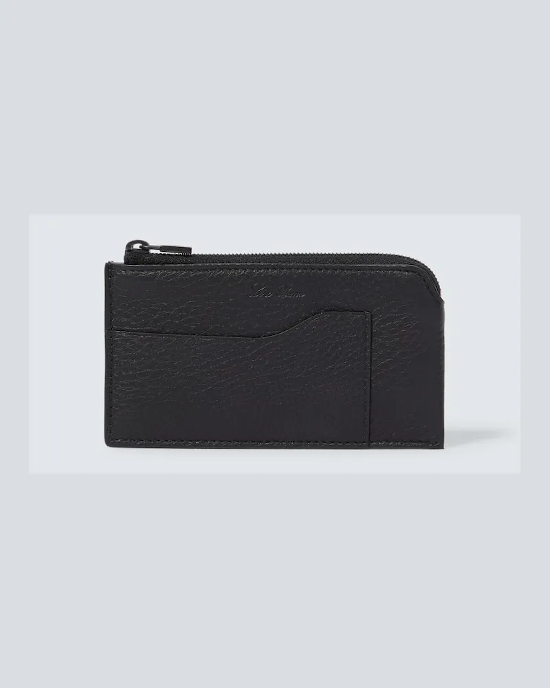 Loro Piana Portemonnaie Extra aus Leder Schwarz
