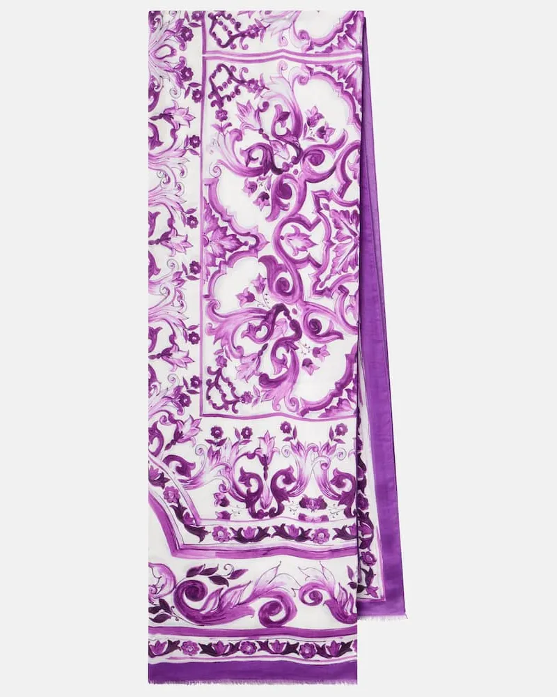 Dolce & Gabbana Schal Majolica Lila
