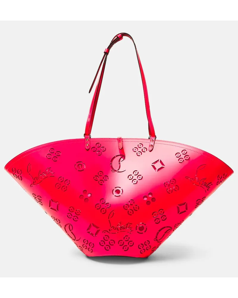 Christian Louboutin Tote Loubifever Medium aus Lackleder Pink