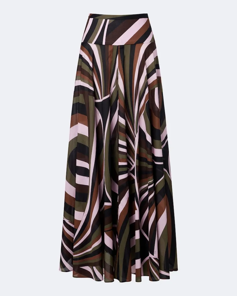 Emilio Pucci Maxirock Iride aus Baumwollmusselin Multicolor