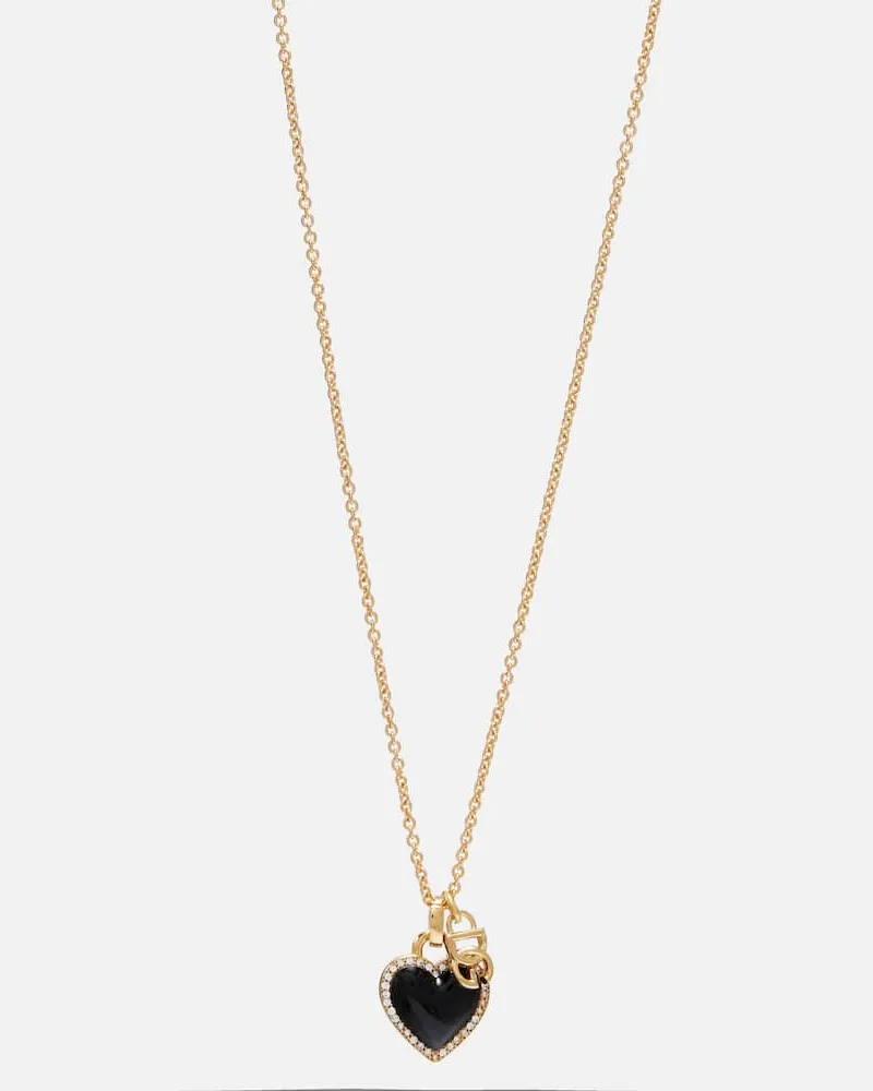 Dolce & Gabbana Halskette DG mit Kristallen Gold