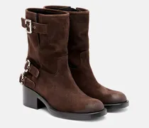 Chloé Bikerstiefel Dakota aus Veloursleder