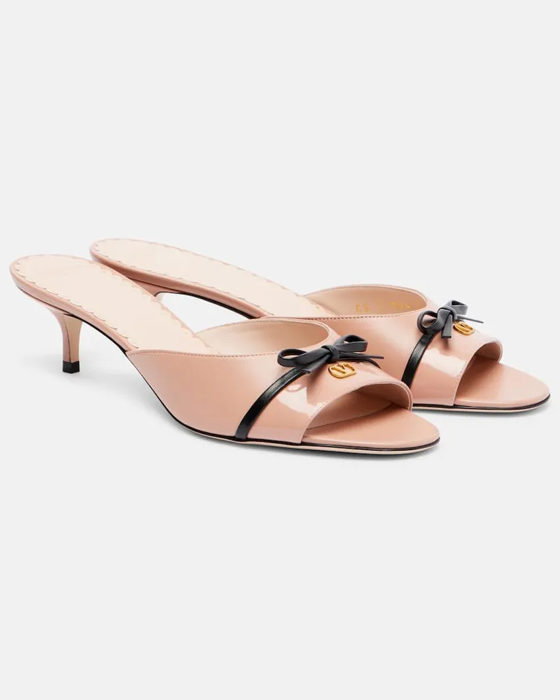 Valentino Garavani Pantoletten Bepointy 45 aus Leder Pink