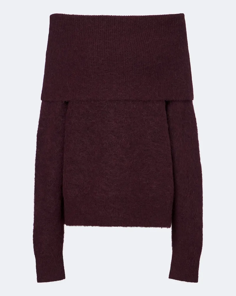 Joseph Pullover Bee aus Strick Burgunderrot
