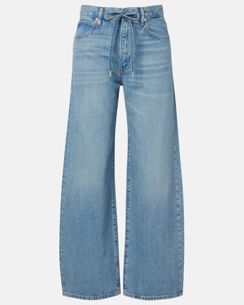 Frame Denim Wide-Leg Jeans Off Duty Blau