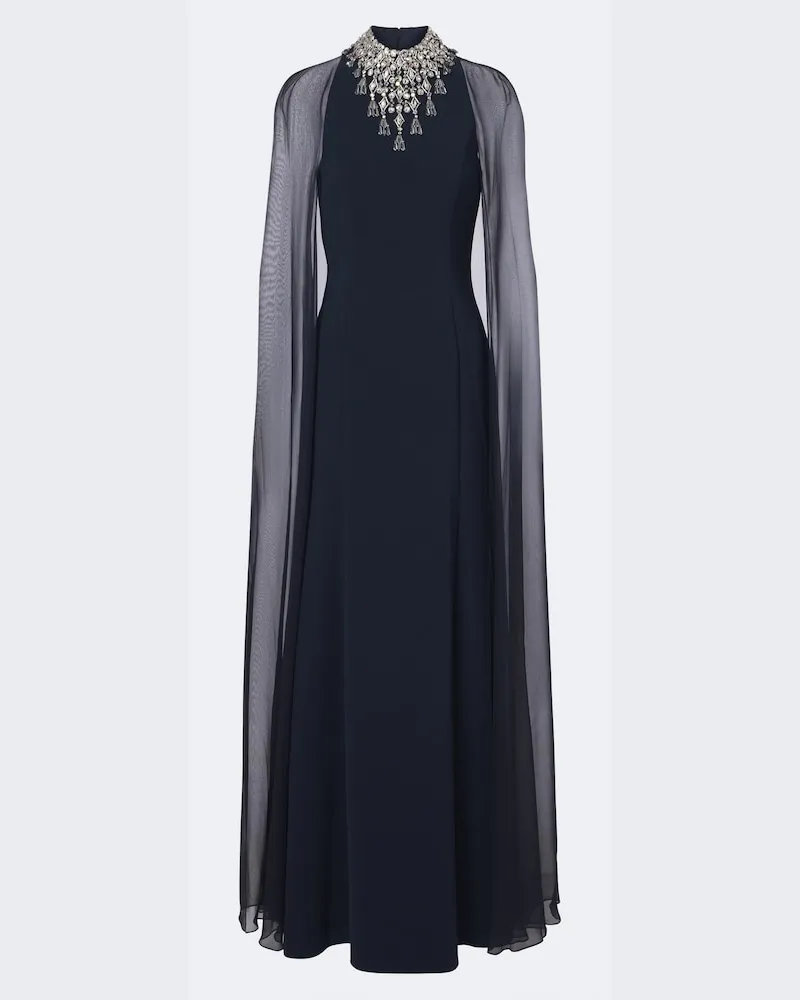 Jenny Packham Robe Kalypto mit Kristallen Blau