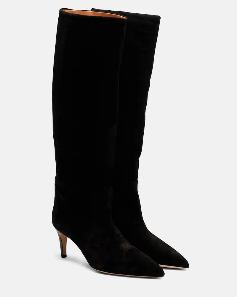 Paris Texas Stiefel 60 aus Veloursleder Schwarz