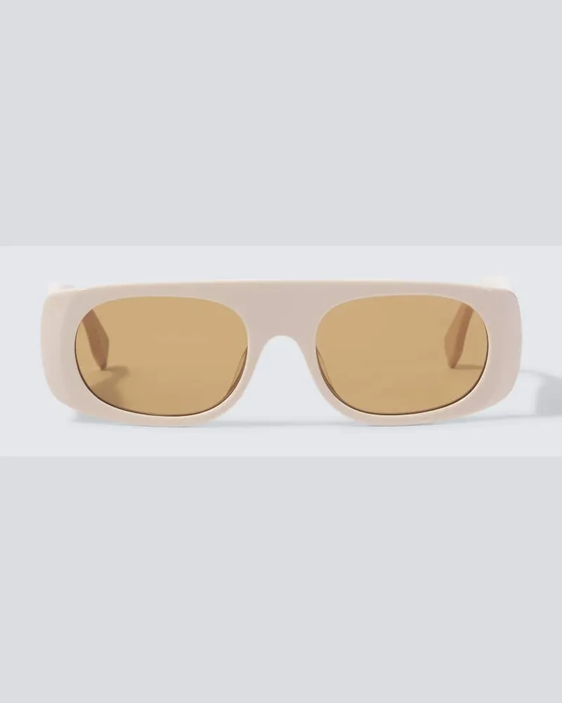 Fendi Ovale Sonnenbrille Signature Beige