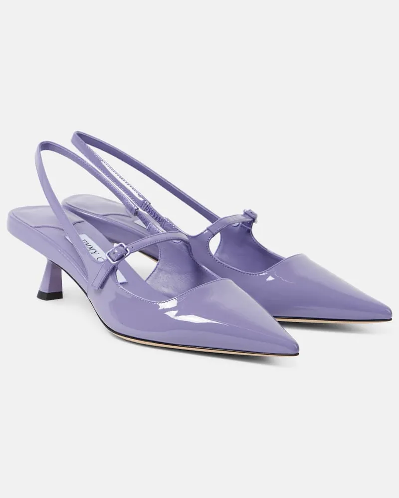 Jimmy Choo Slingback-Pumps Didi 45 aus Lackleder Violett