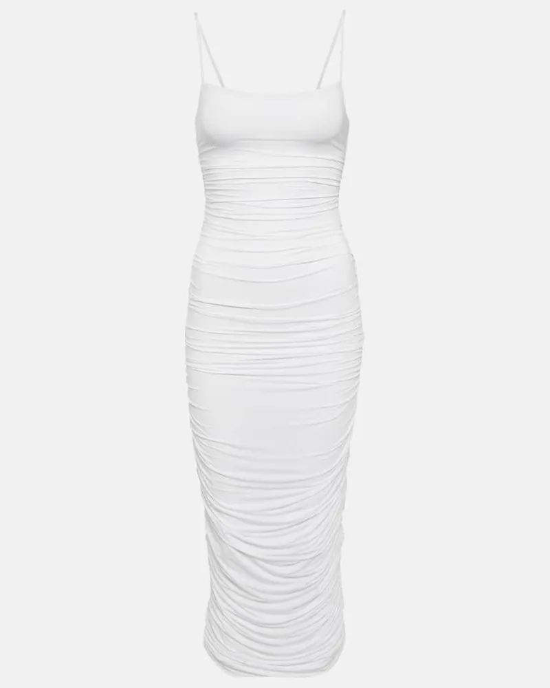 WARDROBE.NYC Slipdress aus Jersey Weiß