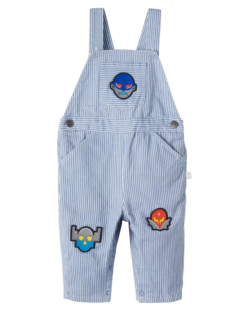 Stella McCartney Kids Baby Latzhose aus Denim Blau