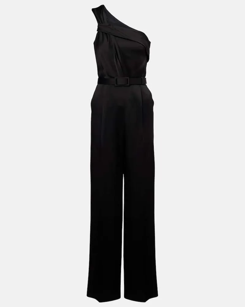 Max Mara Jumpsuit Gioire aus Satin Schwarz