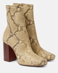 Chloé Chloe Ankle Boots Ambre aus Leder Beige