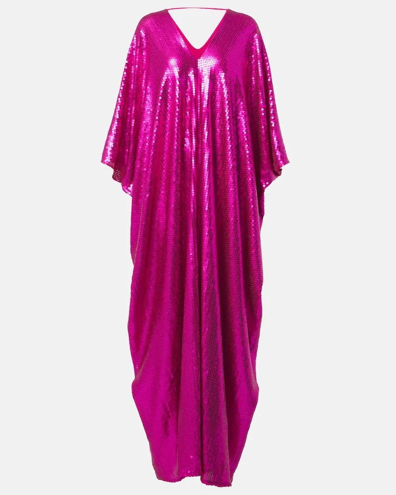 Taller Marmo Kaftan Gala Disco mit Pailletten Pink