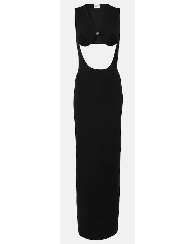 Jean Paul Gaultier Robe aus Jersey Schwarz