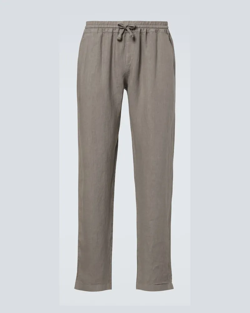 Fedeli Hose Bonifacio aus Leinen Braun