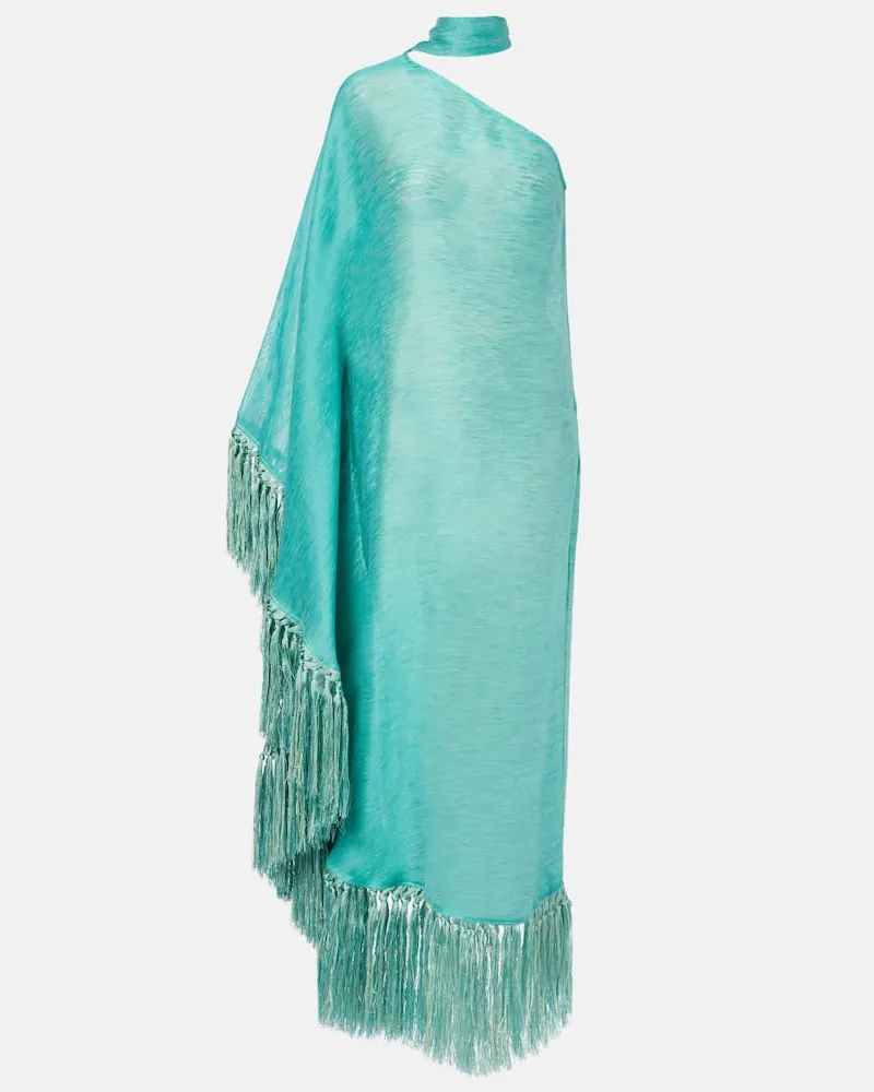 Taller Marmo Maxikleid Arno aus einem Leinengemisch Blau