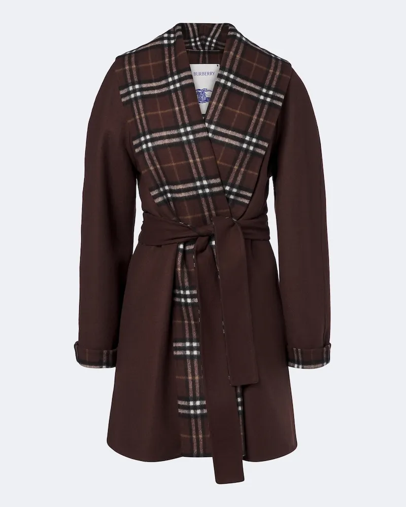 Burberry Mantel Verona aus Wolle Braun