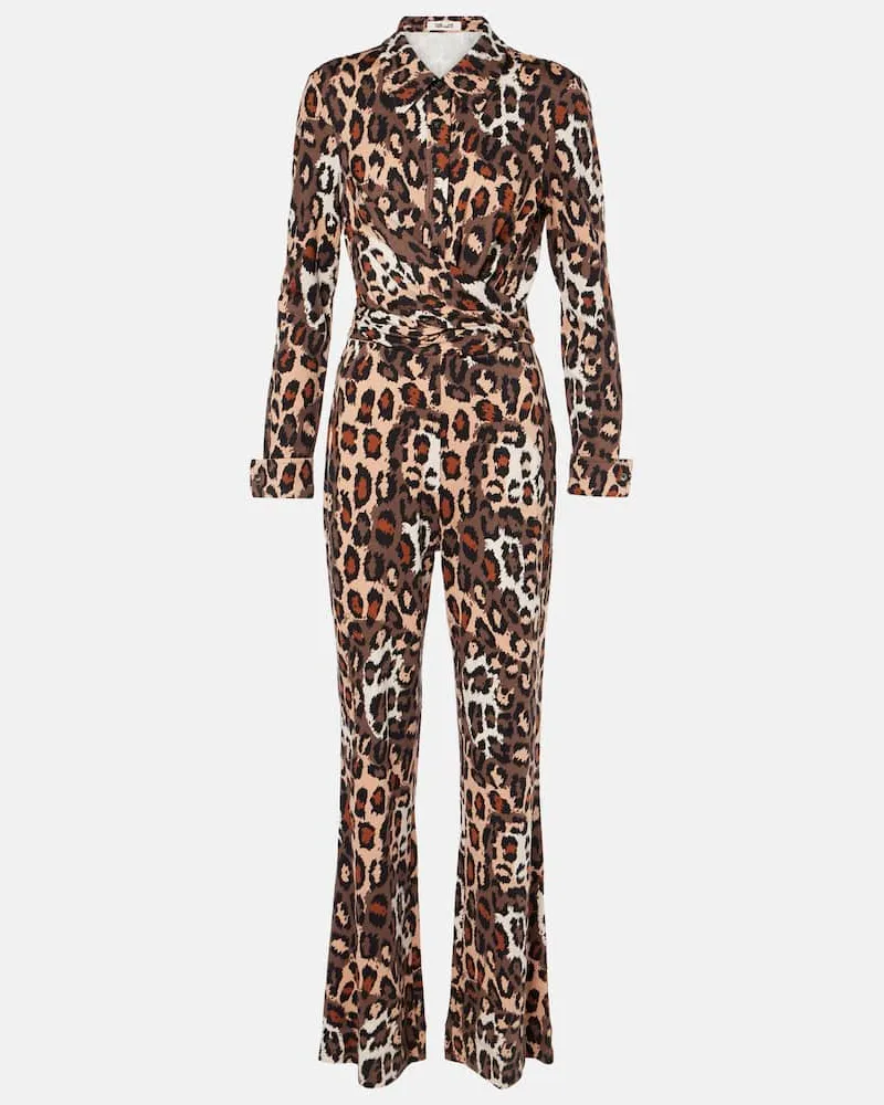 Diane von Furstenberg Bedruckter Jumpsuit Michele Braun