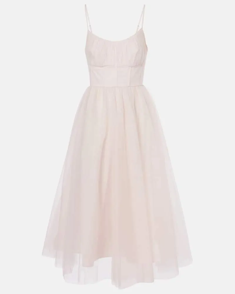 Zimmermann Midikleid aus Tüll Pink