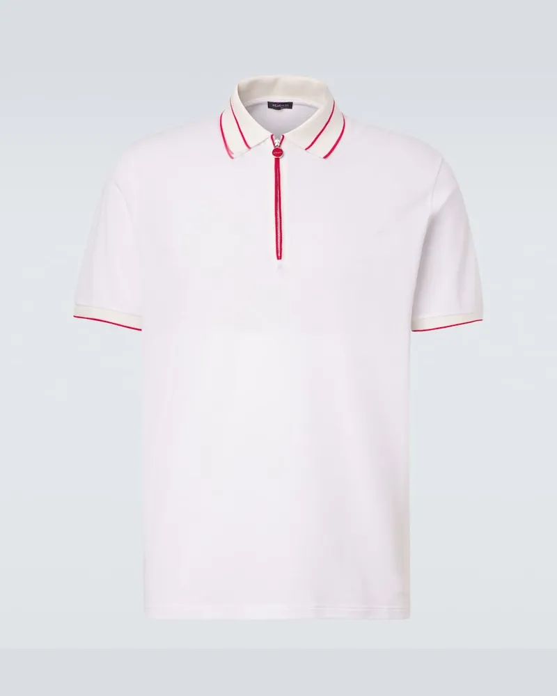 Kiton Polohemd aus Baumwoll-Piqué Weiß