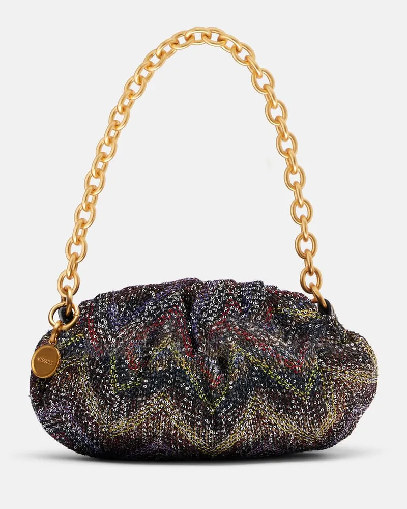 Missoni Clutch Caperdoni Small mit Pailletten Multicolor