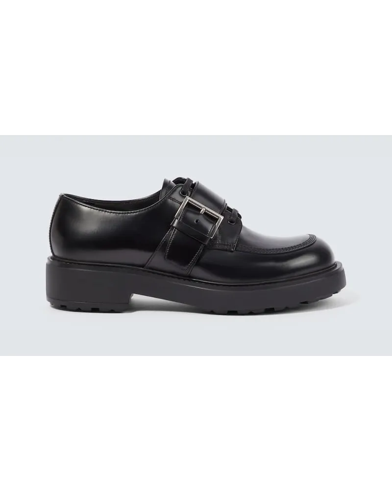Prada Schnürschuhe aus Leder Schwarz
