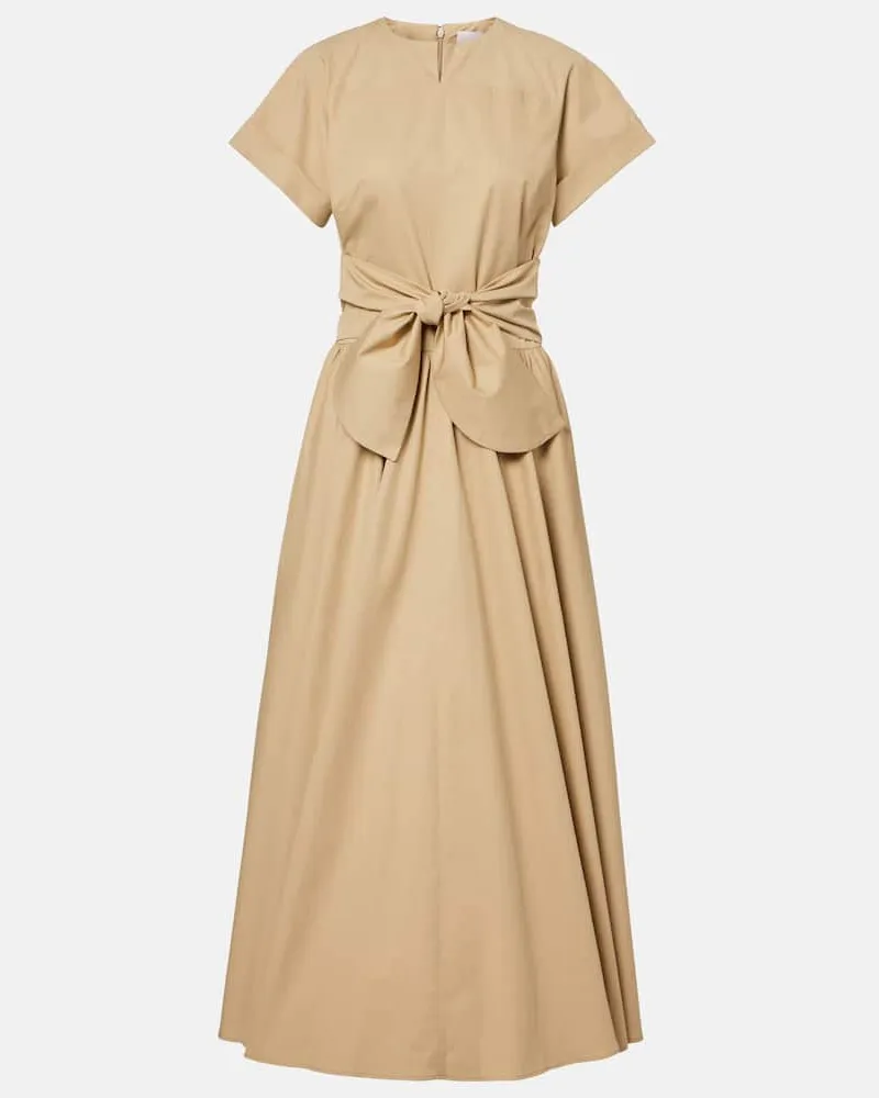 Patou Midikleid aus Baumwolle Beige
