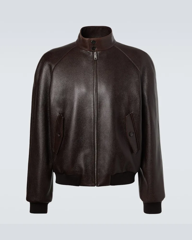 Prada Lederjacke Braun
