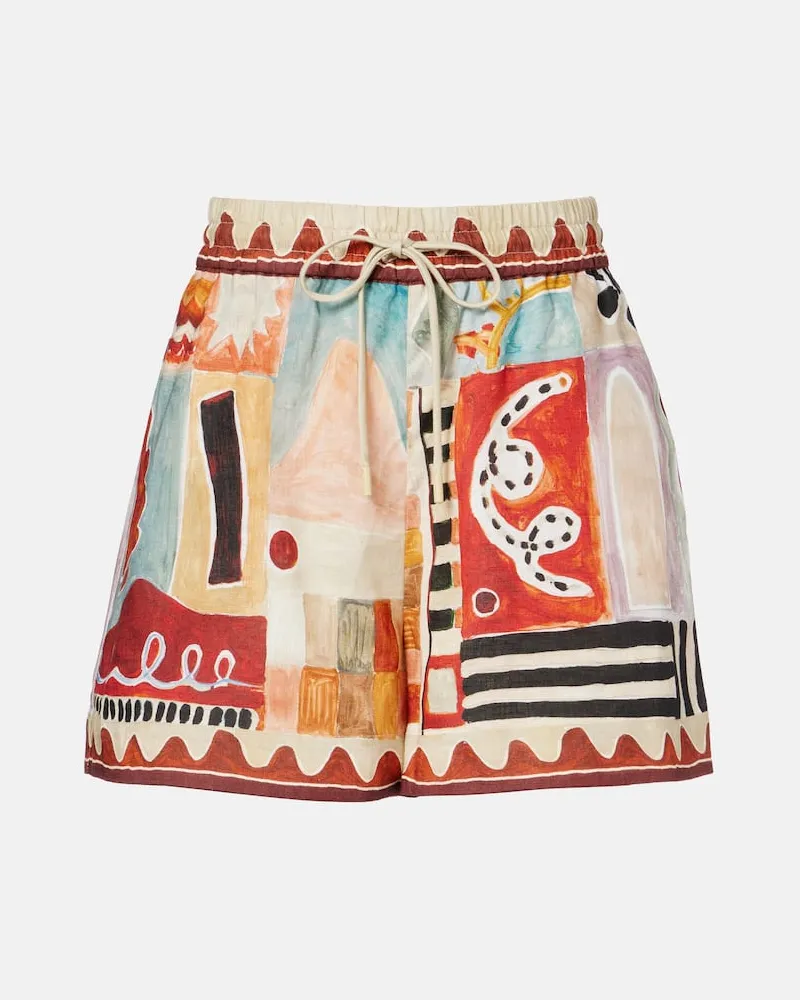 ALEMAIS Alémais X LRNCE Bermuda-Shorts Michelle aus Leinen Multicolor