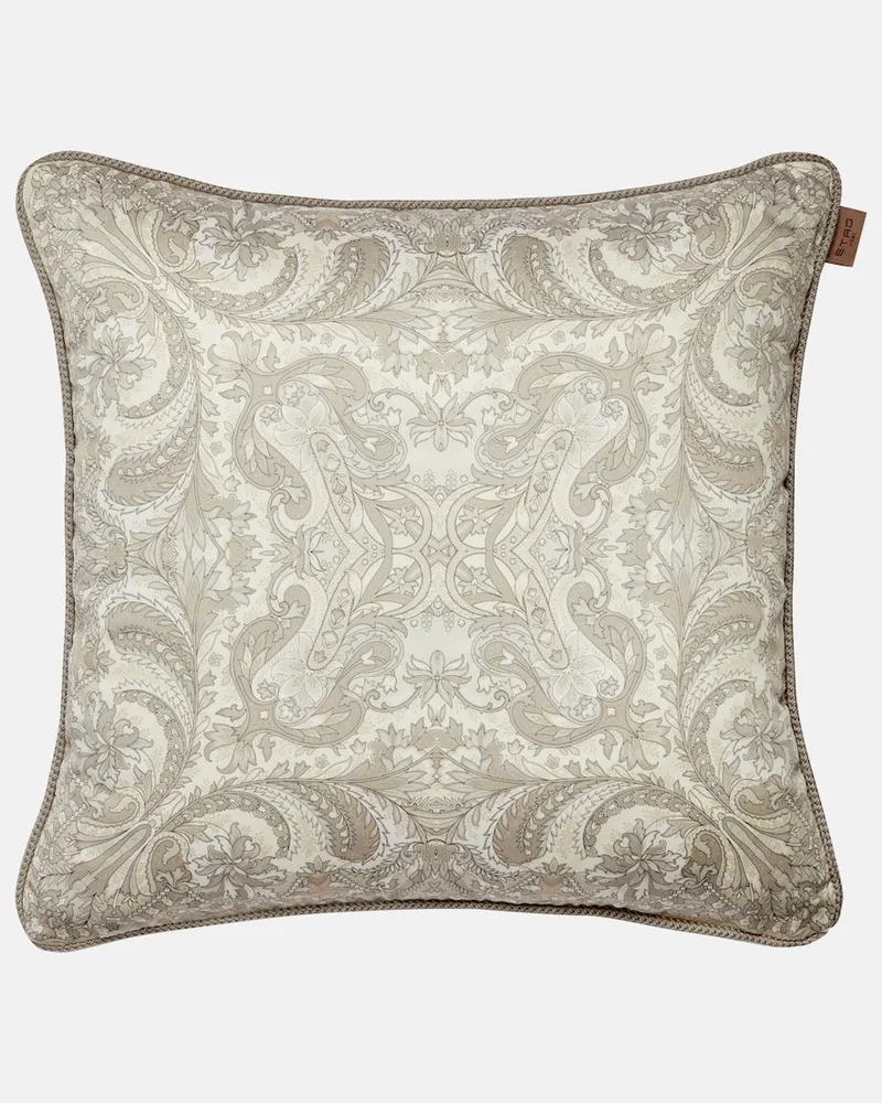 Etro Kissen aus Baumwoll-Jacquard Beige