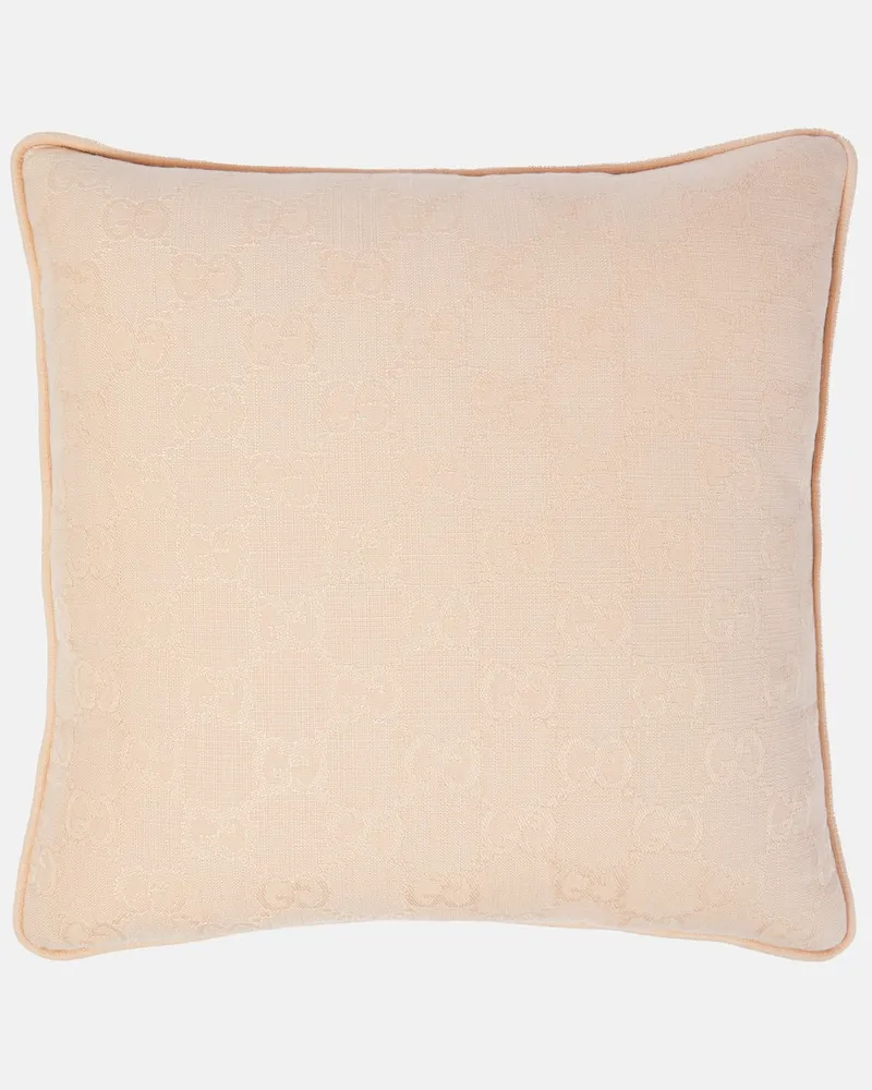 Gucci Kissen GG aus Jacquard Beige