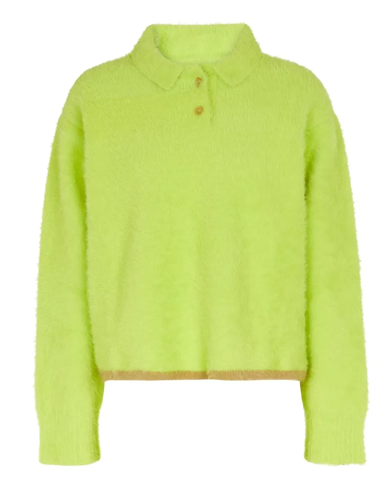 Jacquemus Pullover Le Polo Neve mit Polokragen Grün