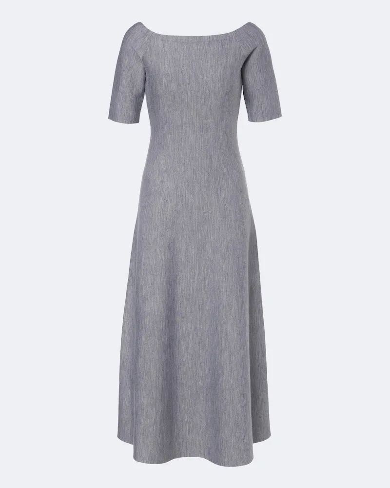Gabriela Hearst Midikleid Vivia aus Wolle, Seide und Kaschmir Grau