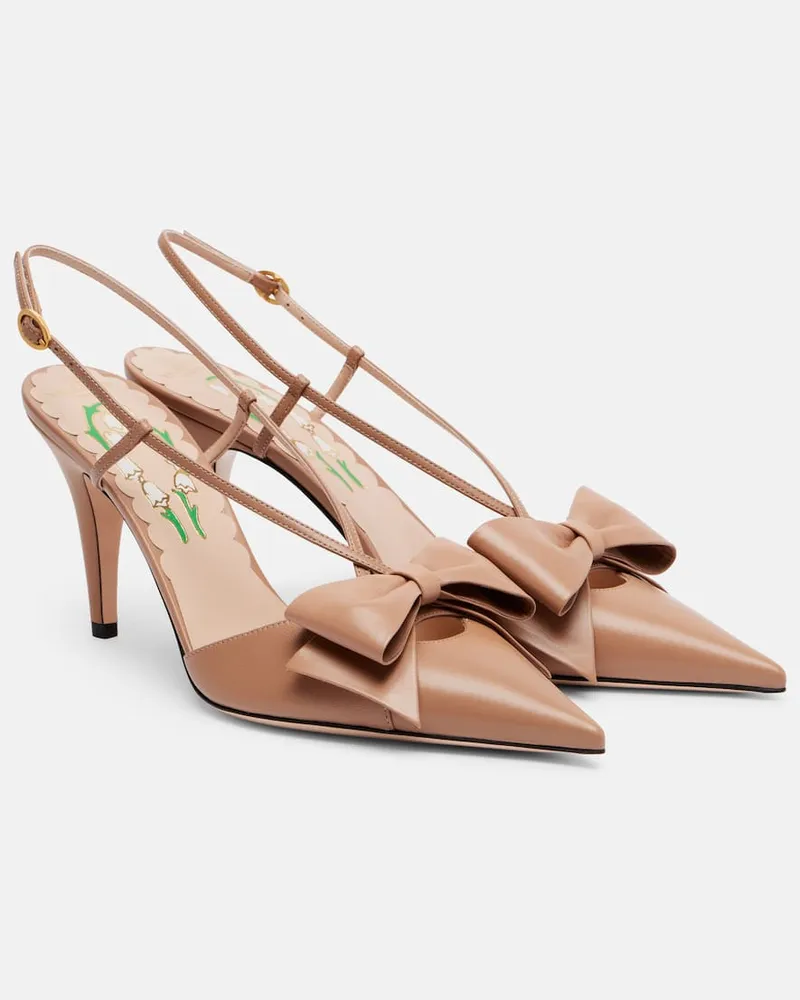 Valentino Garavani Slingback-Pumps Bowow 85 aus Leder Rosa