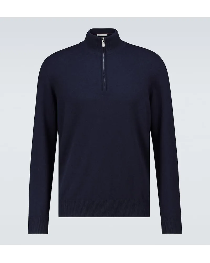 Brunello Cucinelli Pullover aus Kaschmir Blau