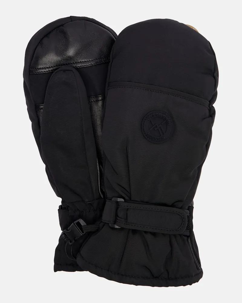 Yves Salomon Skifäustlinge mit Leder Schwarz