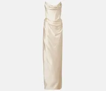 Bustier-Robe Galaxy aus Satin