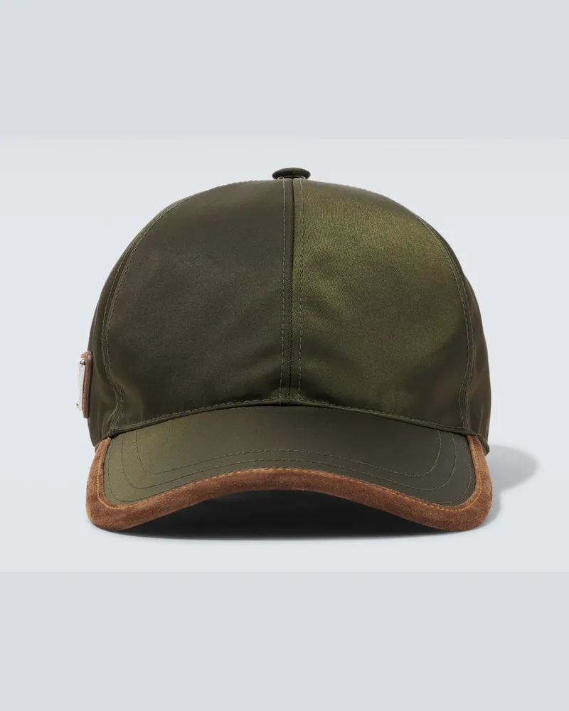 Prada Baseballcap aus Re-Nylon Grün