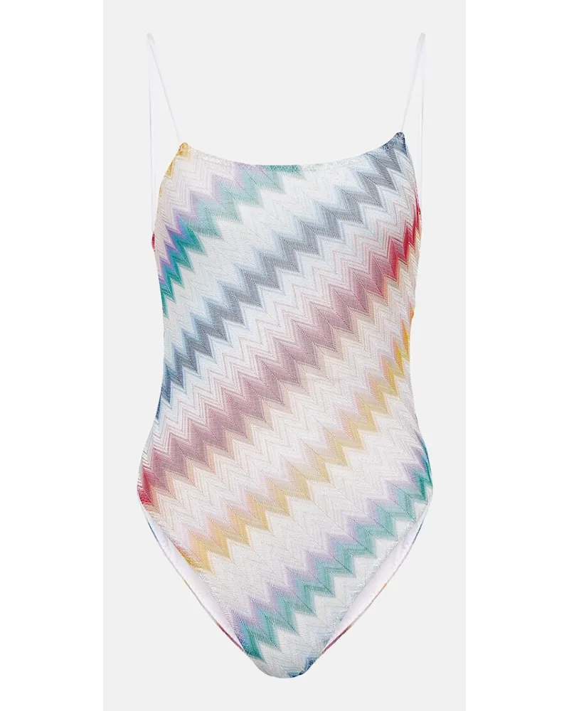 Missoni Badeanzug aus Häkelstrick Multicolor